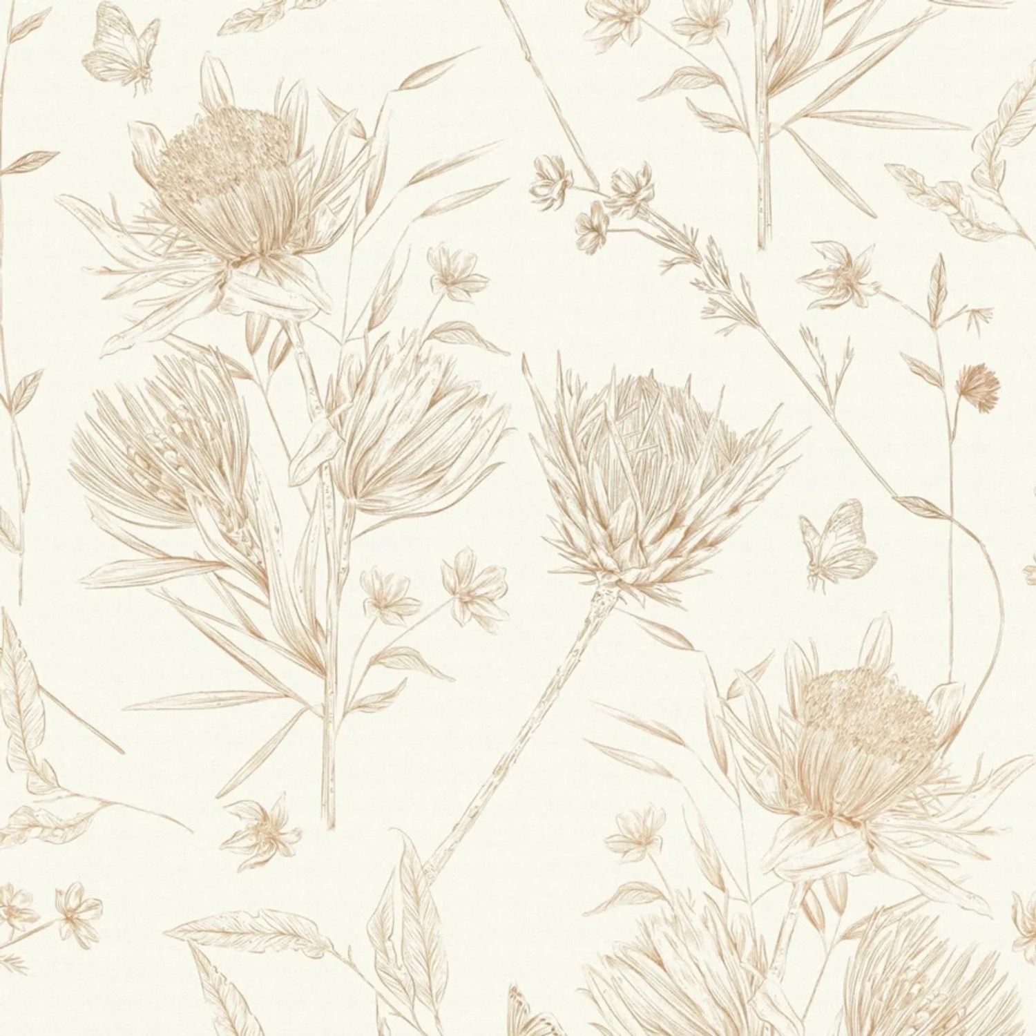 Tadessi Tapete Floral M1-No.4499 Vliestapete in Braun
