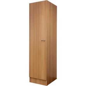 Flex-Well Geschirrschrank Nano, 50 cm, Buche Nachbildung mit Tür und Edelstahlgriff.