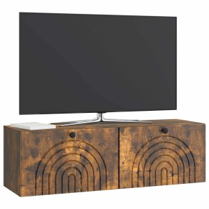 vidaXL Wandmontierter TV-Schrank Geräucherte Eiche 98 x 31 x 30 cm 898220