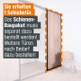 Schiebetür-Baupaket in Buche Naturewood Dekor mit schwarzem Profil. Ideal für begehbare Schränke.