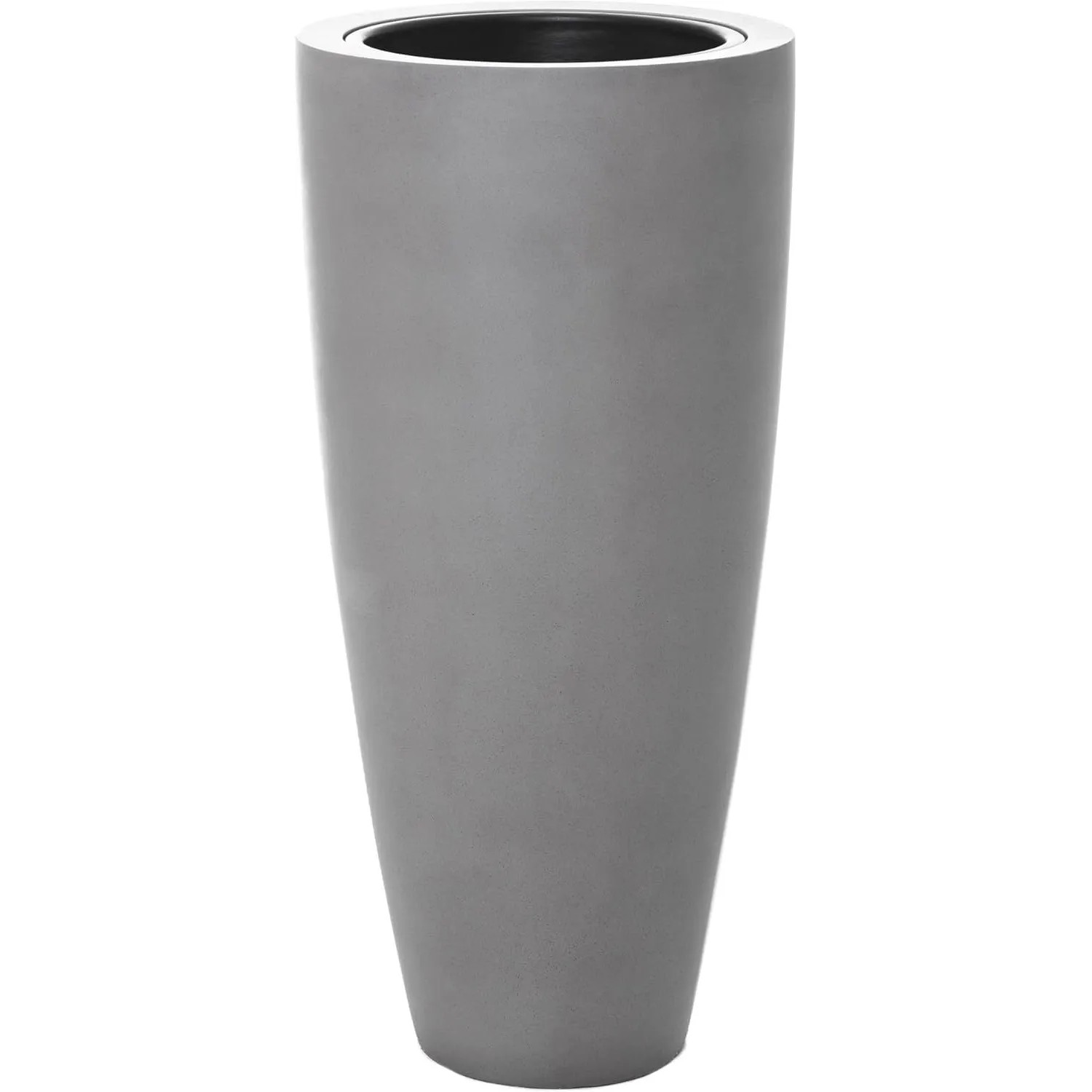Vivanno Pflanzkübel City 37 cm x 37 cm x 80 cm Betongrau