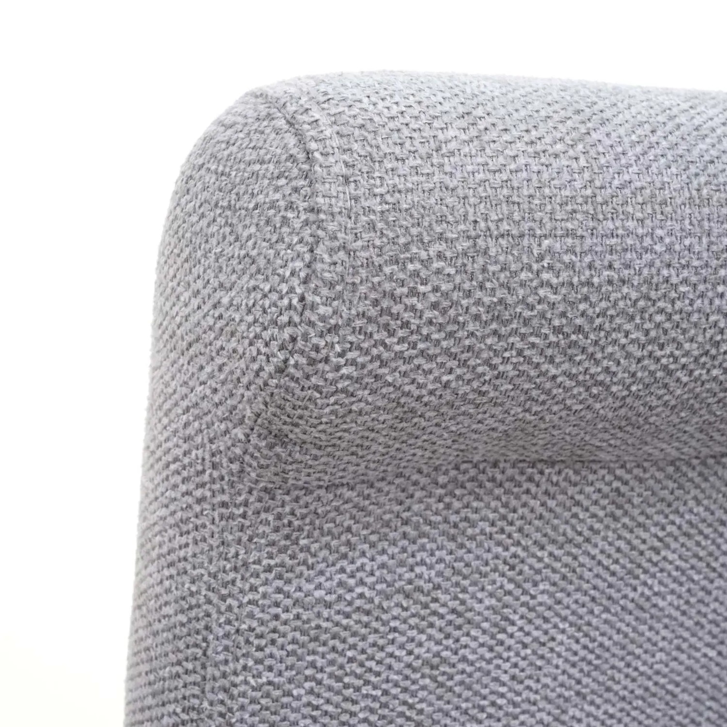 PROREGAL Barhocker Gepolstert Mit Lehne Sitzhöhe 75cm Holz Hellgrau Helle Beine Stoff/Textil Barstuhl Tresenhocker_6