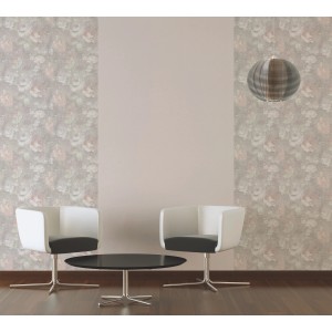 A.S. Création Vliestapete Secret Garden mit floralem Muster in Rosé, Braun und Grün im Wohnraum.