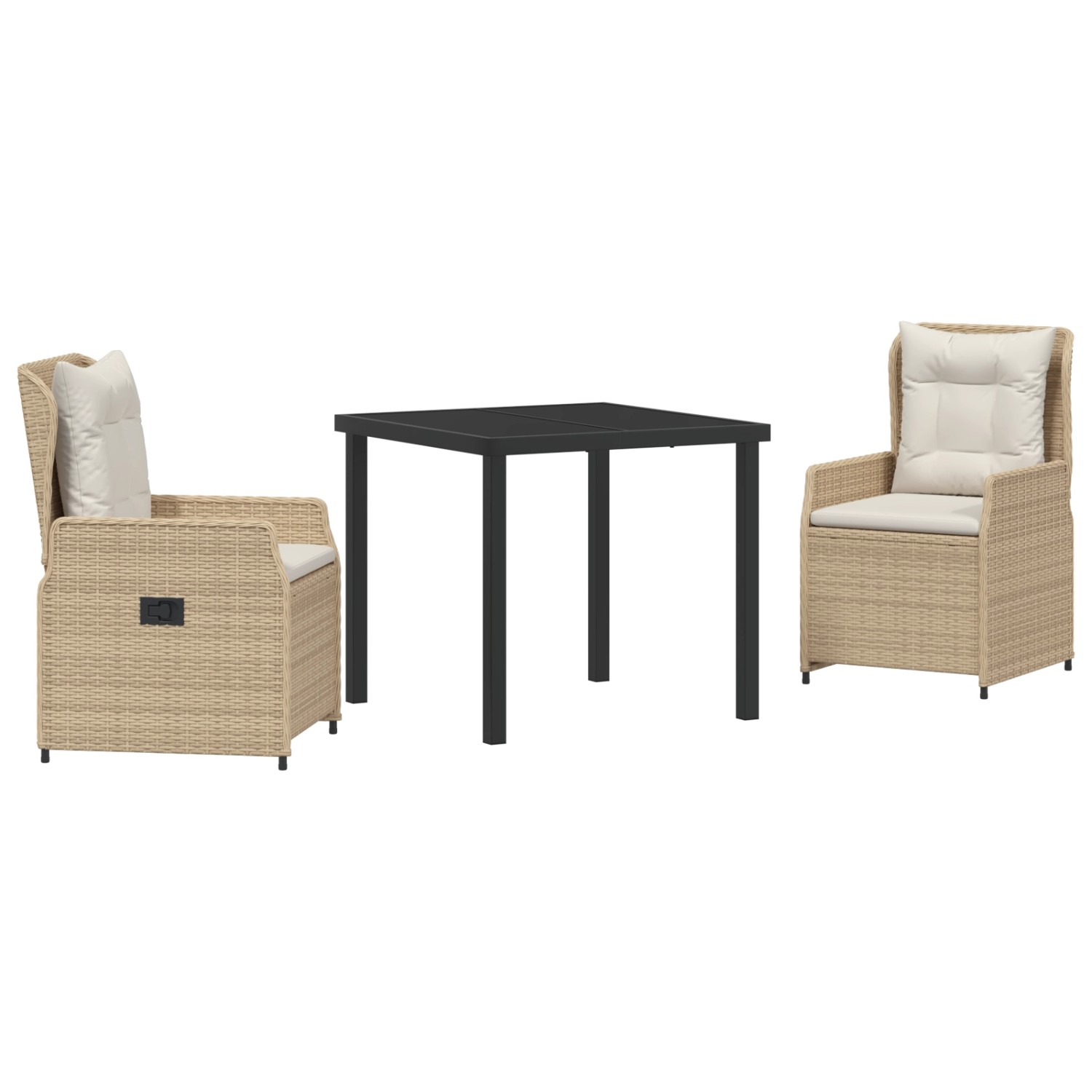vidaXL Garten Essgruppe 3-Tlg Beige Poly Rattan 3380967 günstig online kaufen
