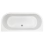 Ottofond Badewanne Modena XS, ovale Acryl Badewanne mit Ablaufgarnitur, Aufsicht.