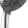 Verchromte baliv Handbrause HBR-120.50 mit 5 Strahlarten und Antikalk-Noppen.