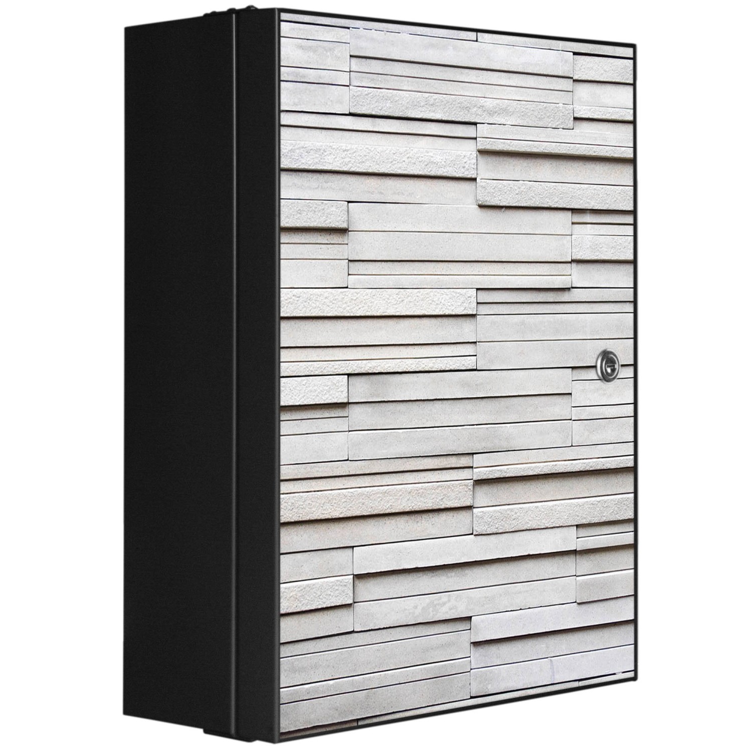 Banjado XXL Medizinschrank Abschliessbar 35x46x15cm Arzneischrank Anthrazit günstig online kaufen