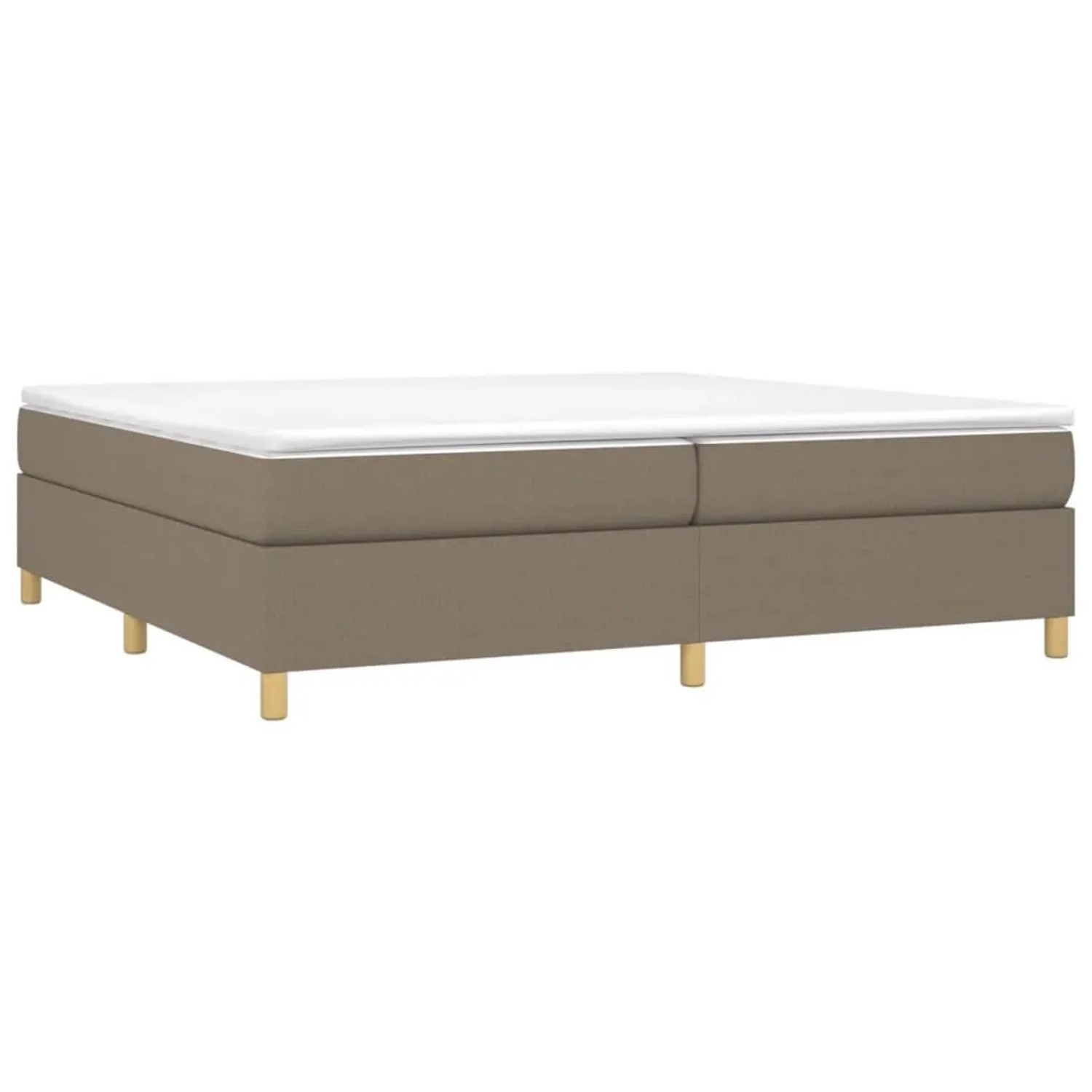 vidaXL Boxspringbett mit Matratze Taupe 200x200 cm Stoff 3144550 günstig online kaufen