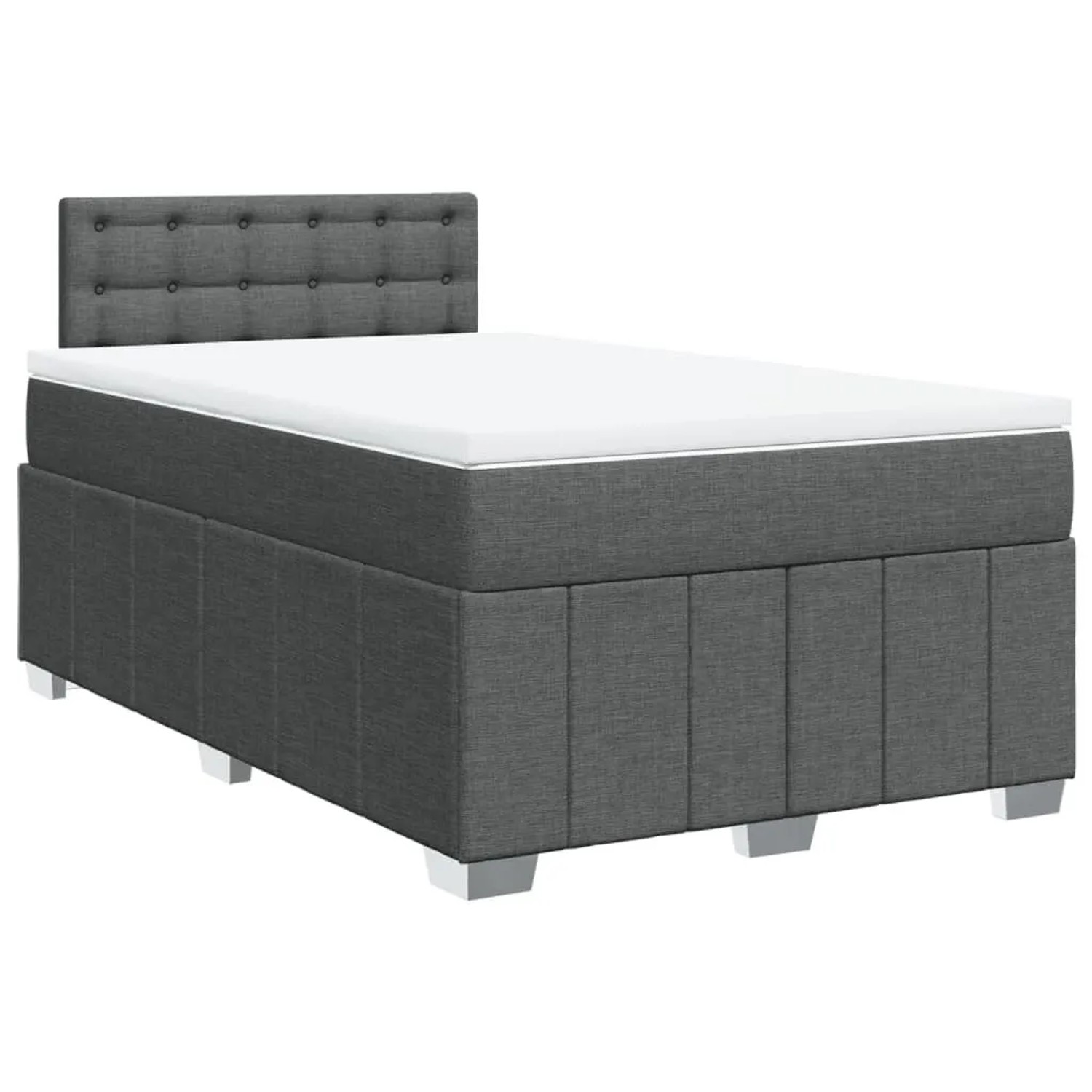 vidaXL Boxspringbett mit Matratze Dunkelgrau 120x190 cm Stoff 3289322 günstig online kaufen
