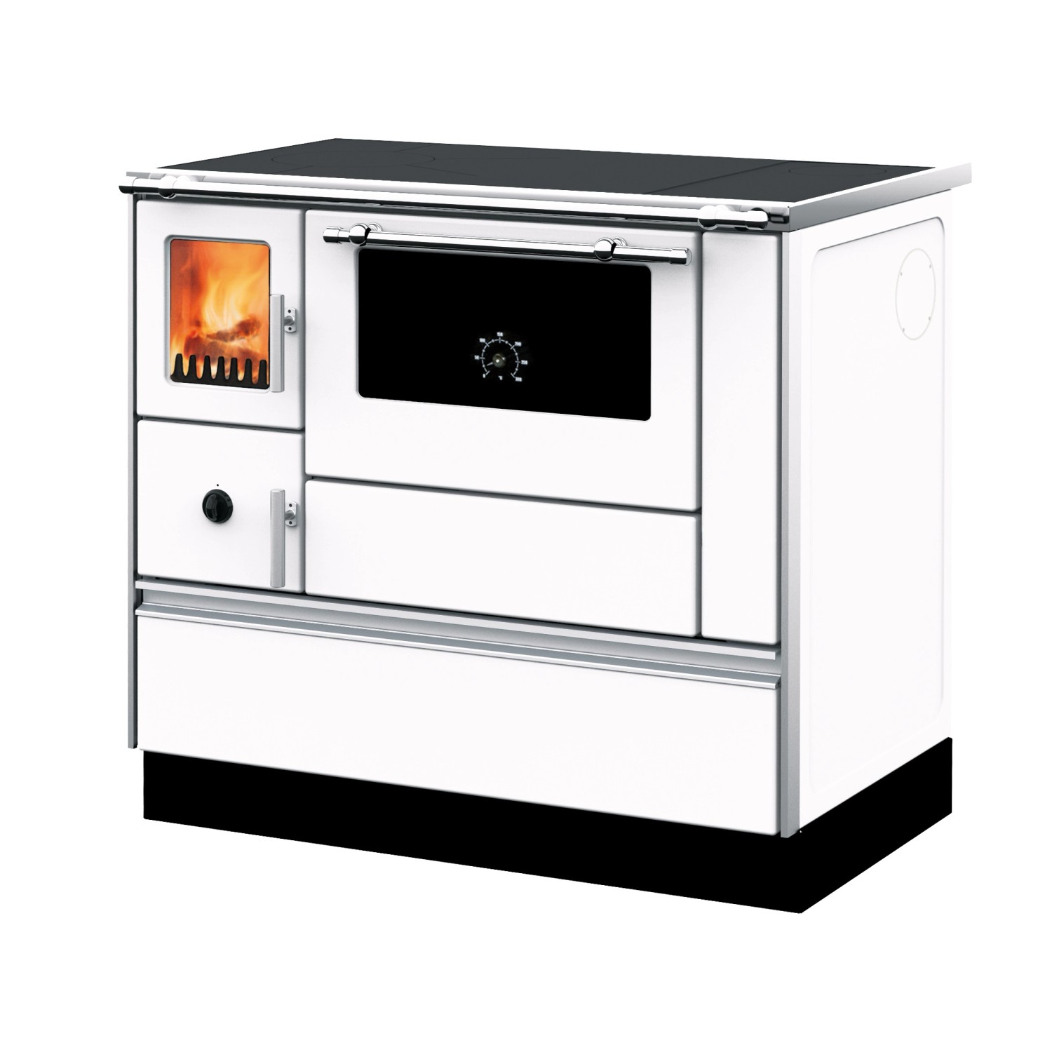 Westminster Küchenherd K76F-90 Stahl Backfach Rechts Weiß 7,6 kW günstig online kaufen