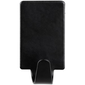 Wenko Edelstahl Klebehaken, 4er-Set, Schwarz, rechteckig, zur Wandmontage ohne Bohren.