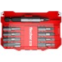 Fischer Bit-Set Profi PowerFast II, 10-teilig, in roter Aufbewahrungsbox.