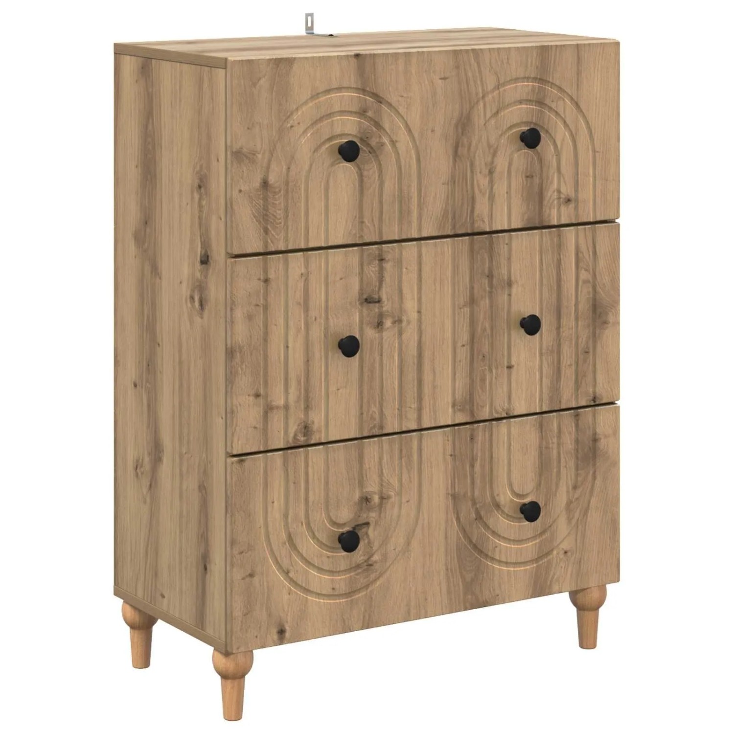 vidaXL Schubladenschrank Artisan-Eiche 66 x 34,5 x 90 cm Holzwerkstoff 894154