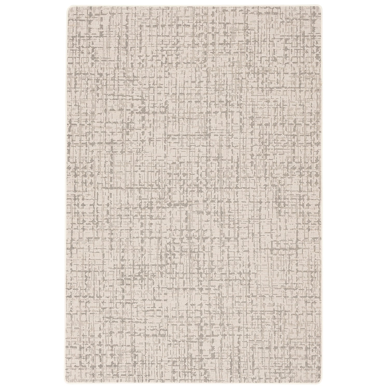 Snapstyle In & Outdoor Teppich Oslo, creme-schwarz meliert, 160x160cm.