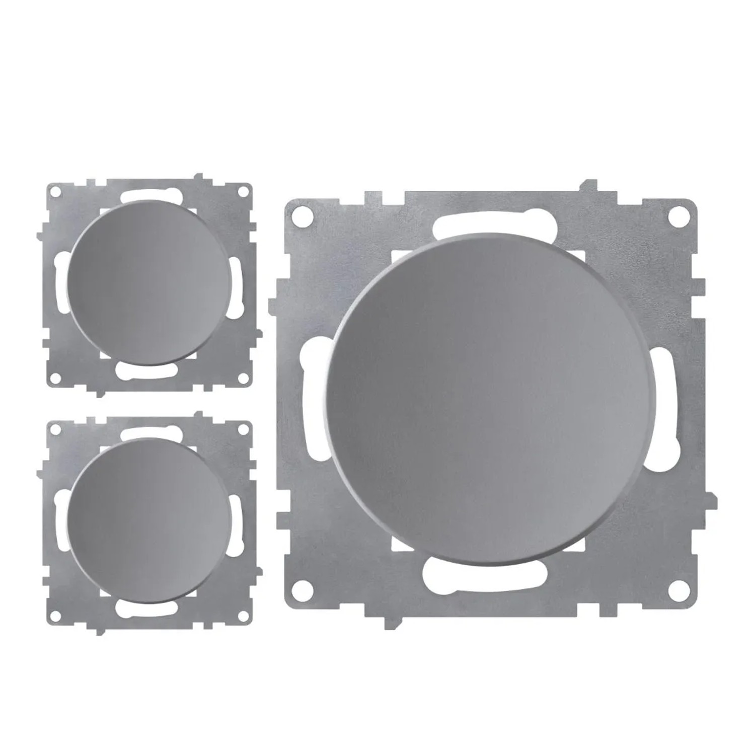 OneKeyElectro 3x Ein Aus Lichtschalter Set Grau
