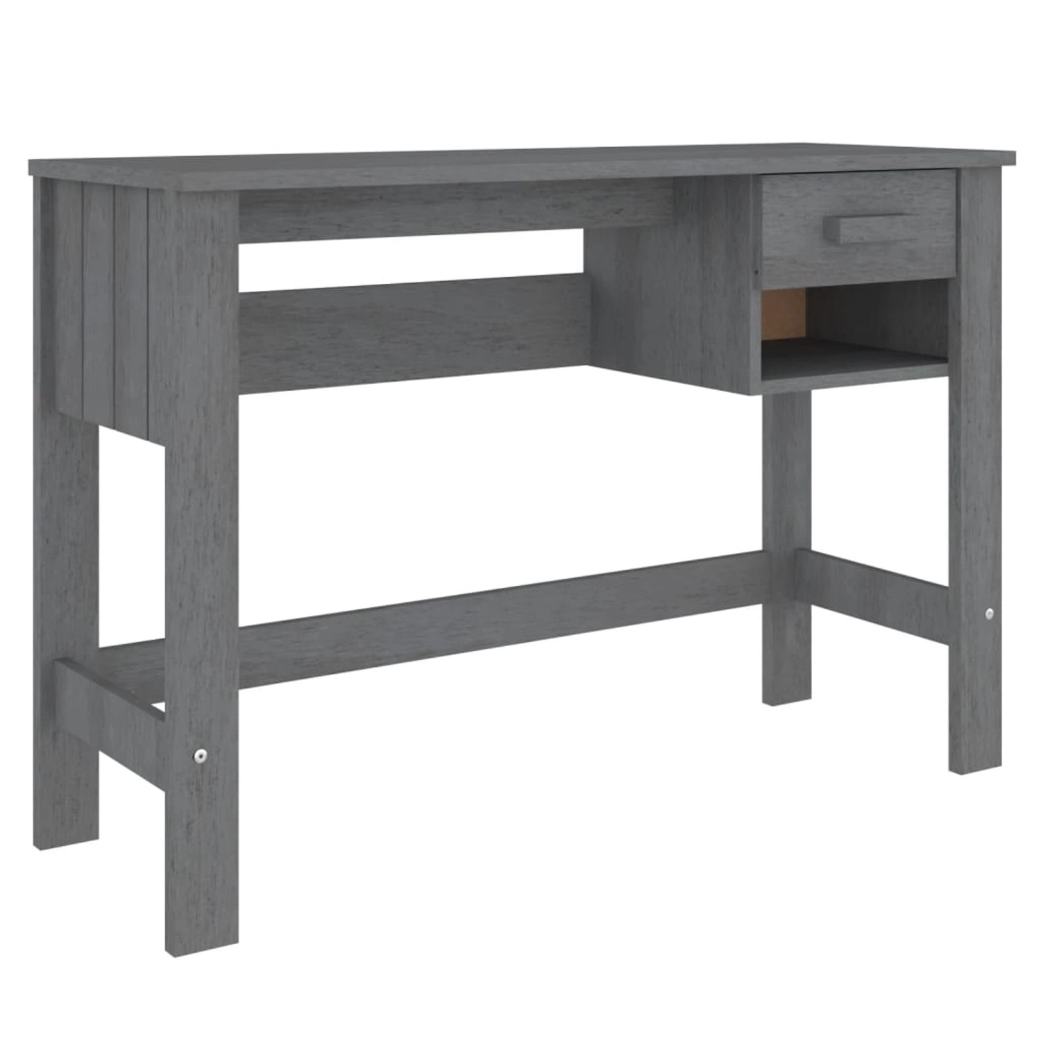 vidaXL Schreibtisch HAMAR Dunkelgrau 110x40x75 cm Massivholz Kiefer 340458 günstig online kaufen
