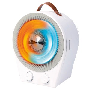 2in1 Heizlüfter und Ventilator: Elektrisches Heizgerät mit Tragegriff für den Innenbereich.