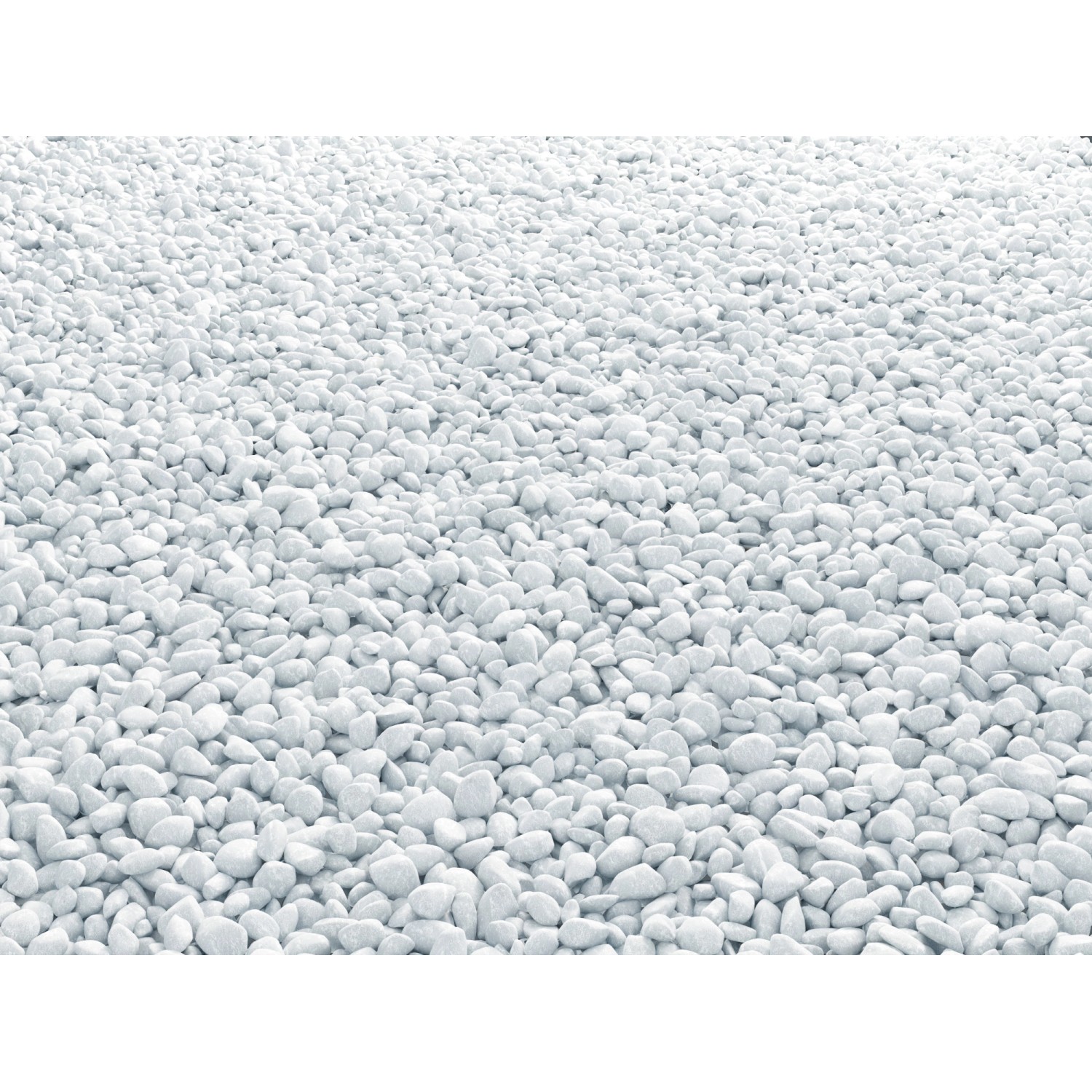 Marmorkies Carrara rund Weiß 16 mm - 25 mm 15 kg/ Sack