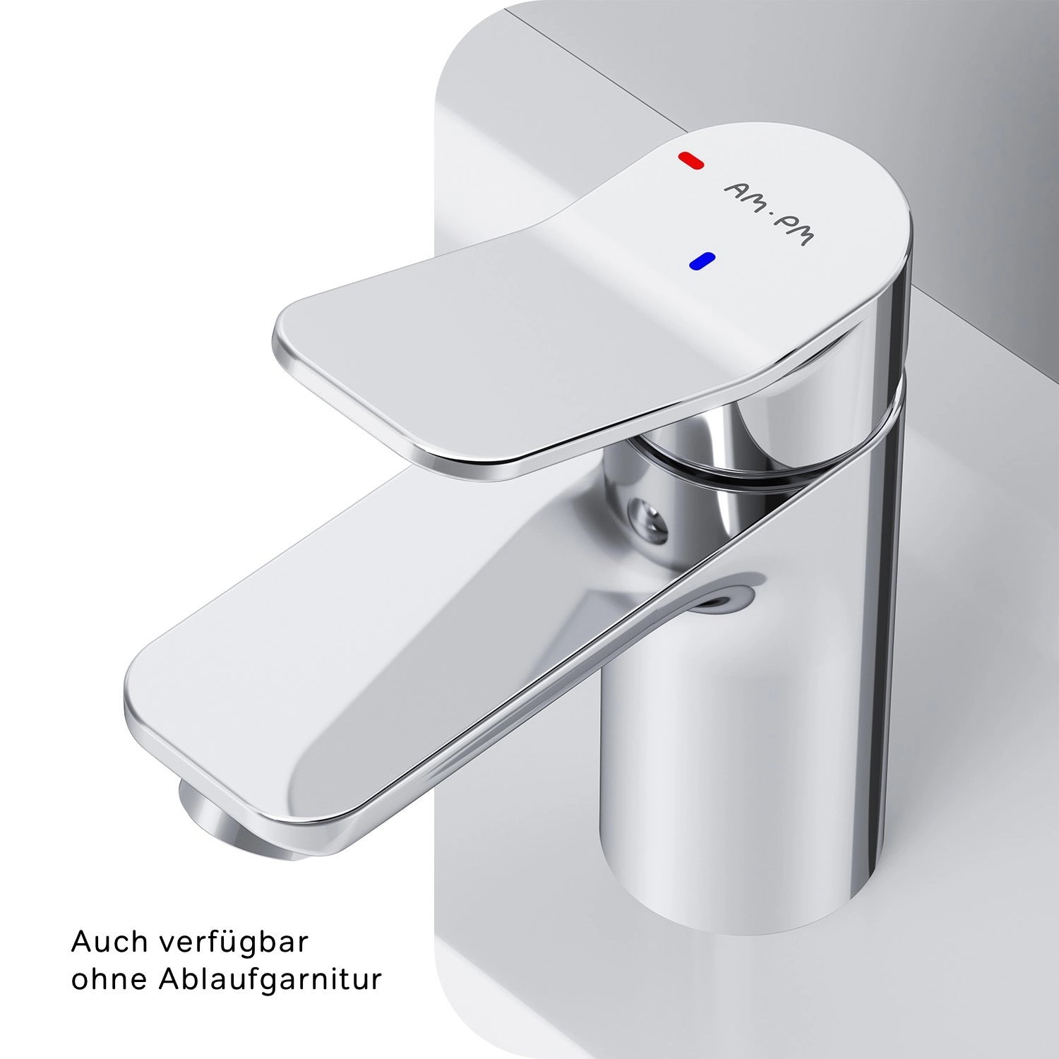 AM.PM Waschtischarmatur EcoStart-Funktion mit Klick-Ablauf 