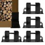 TRUTZHOLM Holzstapelhilfe, 4er Set, Stahl schwarz, für Kaminholzregal