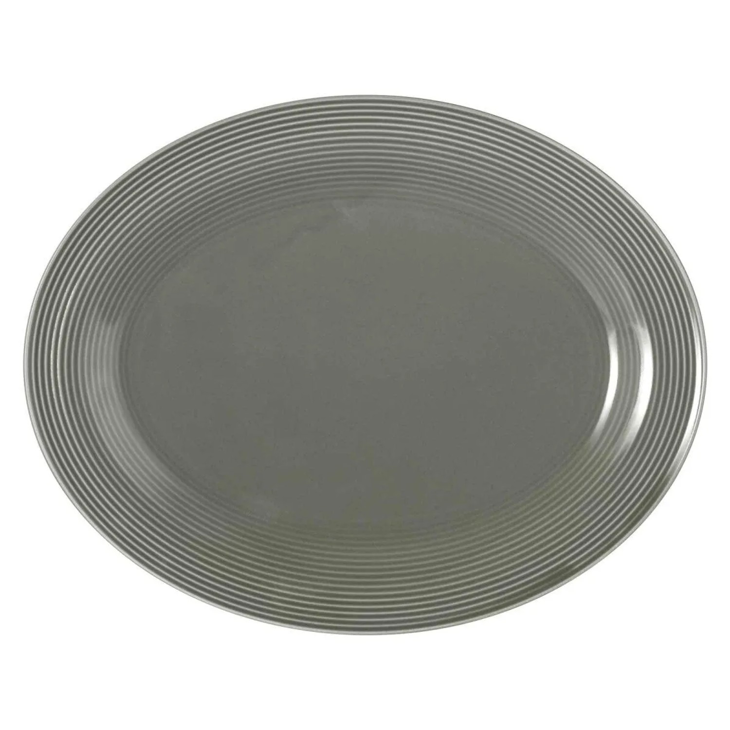 Seltmann Weiden Beat Color Glaze Servierplatte Oval 35 x 28 cm Perlgrau
