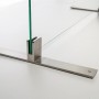 Hygiene Schutzglas 70x60cm mit Edelstahl Standfüßen als Spuckschutz.