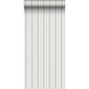 Sanders & Sanders Tapete Streifen Hellblau Und Beige 53 Cm X 1005 Cm 640702