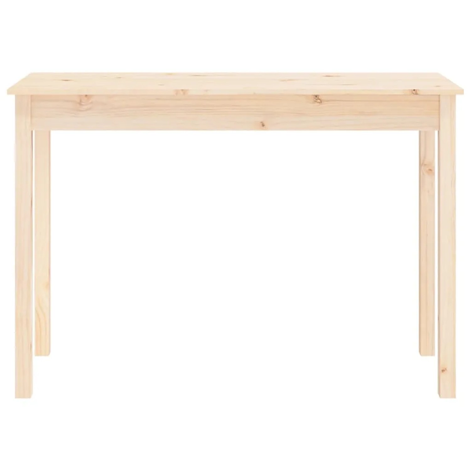 vidaXL Konsolentisch aus Kiefernholz, 110x40x75 cm, unbehandelt.
