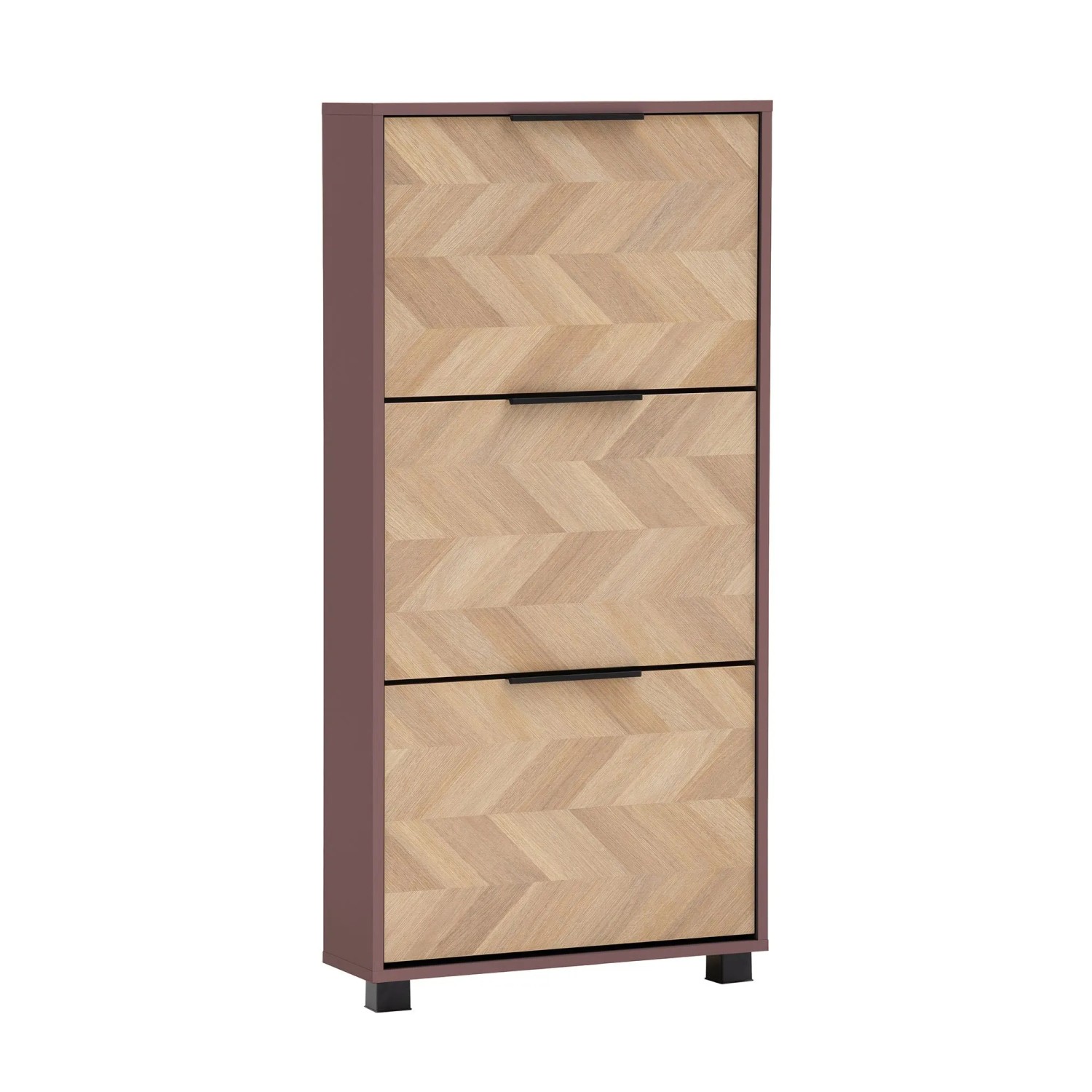 Schildmeyer Schuhkipper Piazza 3er 124,5 cm x 59,8 cm x 19,6 cm Mauve Fischgräte