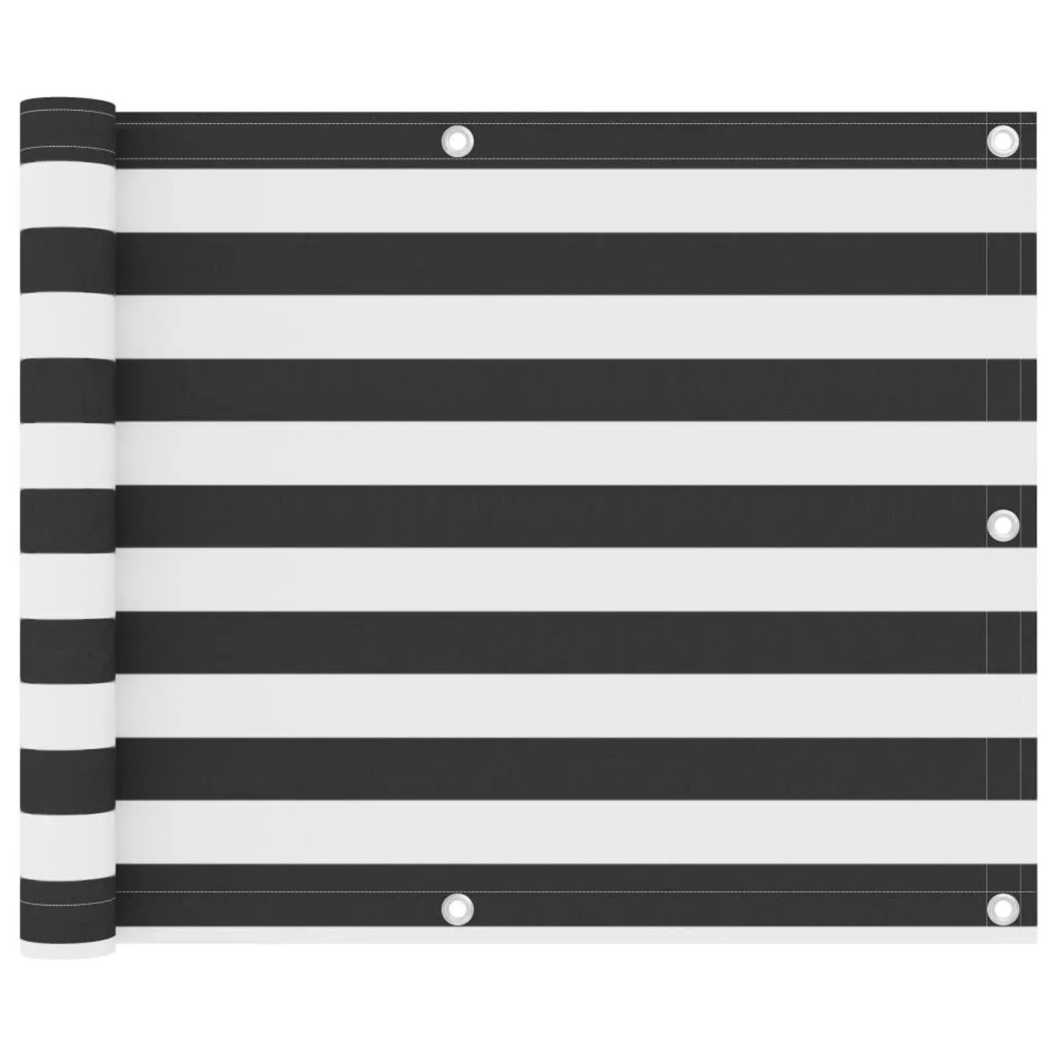 vidaXL Balkon-Sichtschutz Anthrazit und Weiß 75x400 cm Oxford-Gewebe 134877