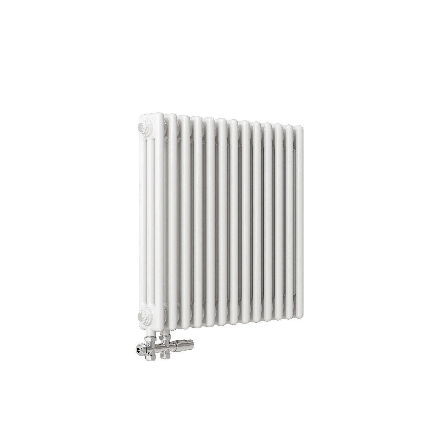 AICA Traditioneller Heizkörper 600 x 605 mm 934W Dreilagig Gusseisenstil Weiß