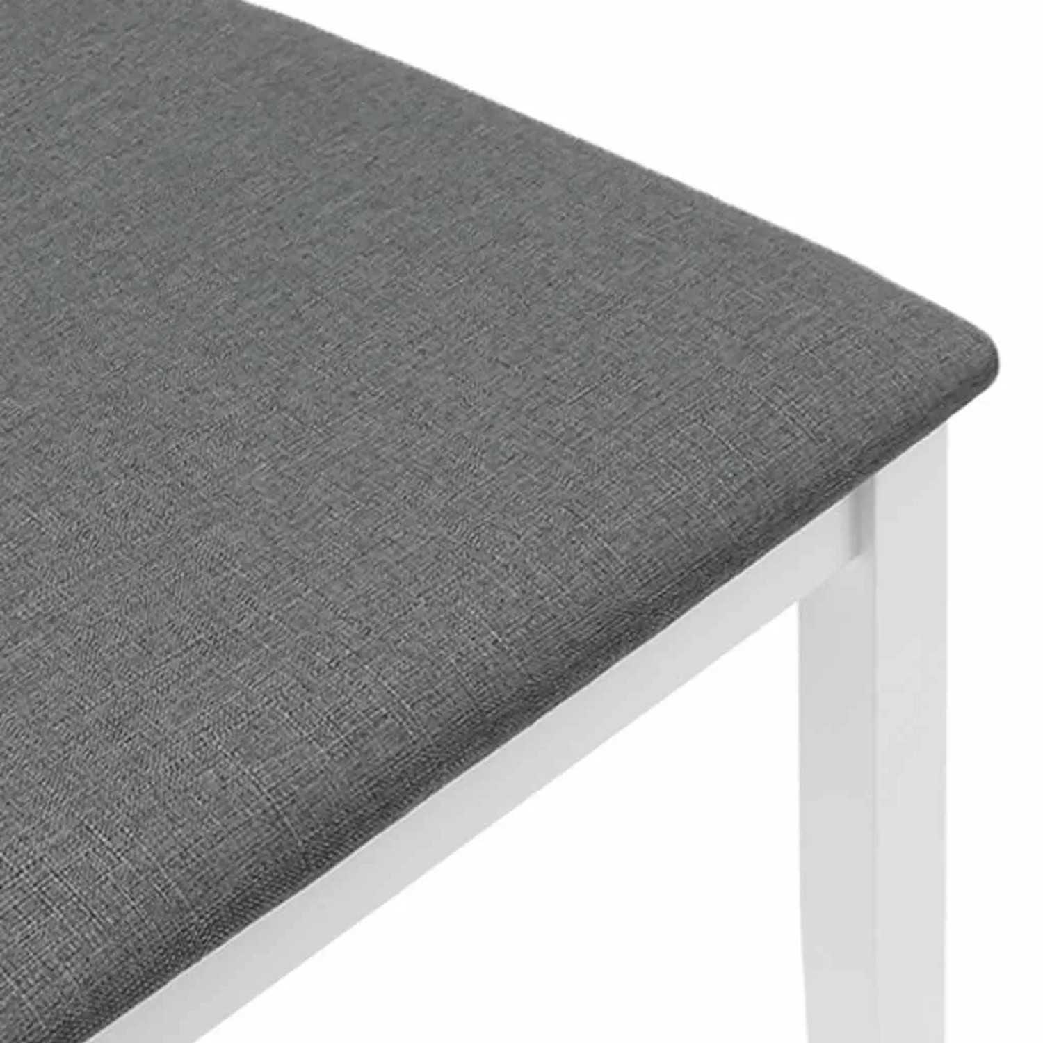 vidaXL Esszimmerstühle mit Kissen 2 Stk Weiß Massivholz Gummibaum 4102457_8