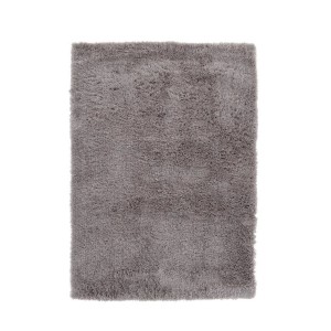 Vercai Rugs Hochflor-Teppich Soho in Taupe, 200x290 cm. Flauschiger Polyester-Teppich mit 60 mm Florhöhe.