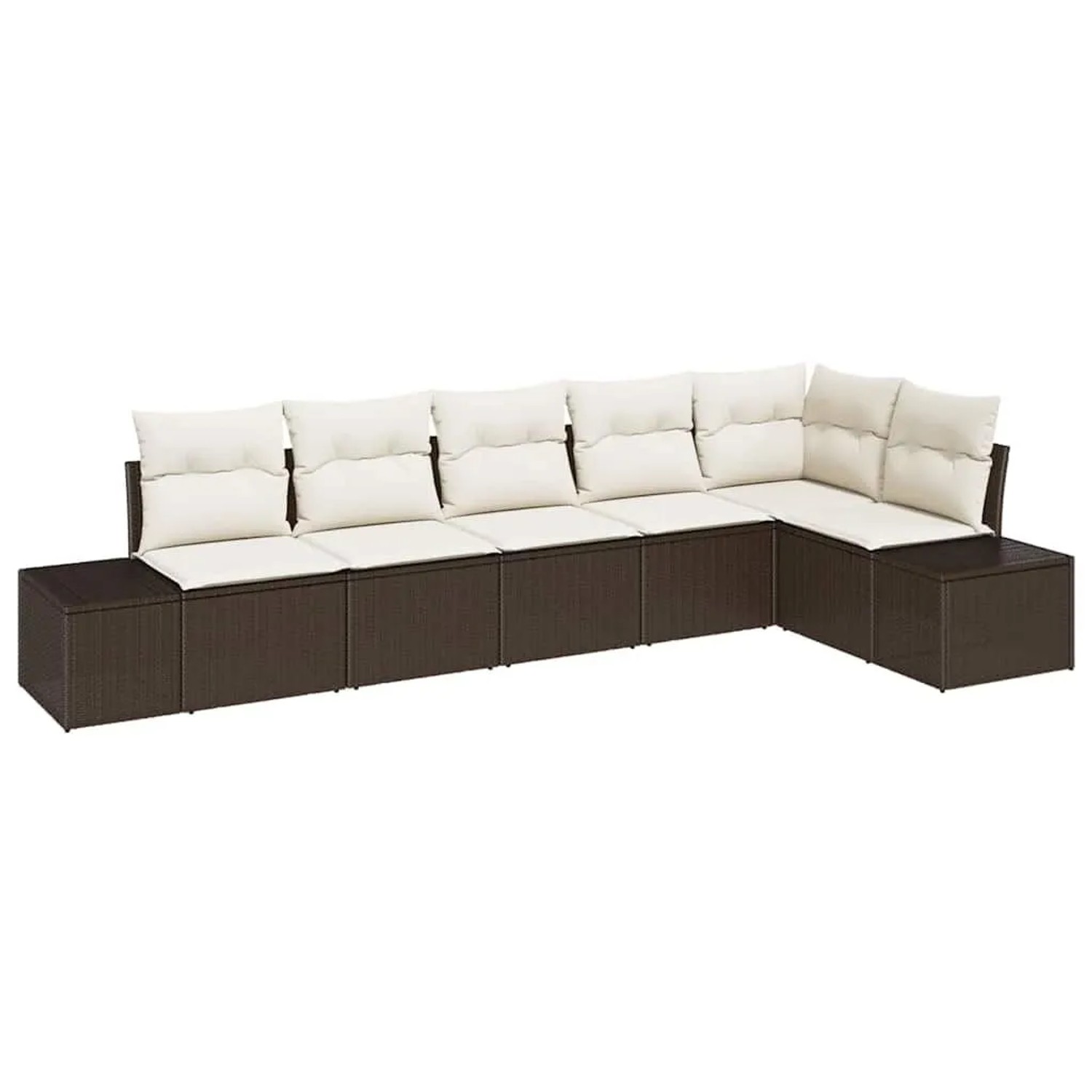 vidaXL Gartensofa-Set mit Speicher 6 Stk Braun und Creme Poly-Rattan 335574 günstig online kaufen