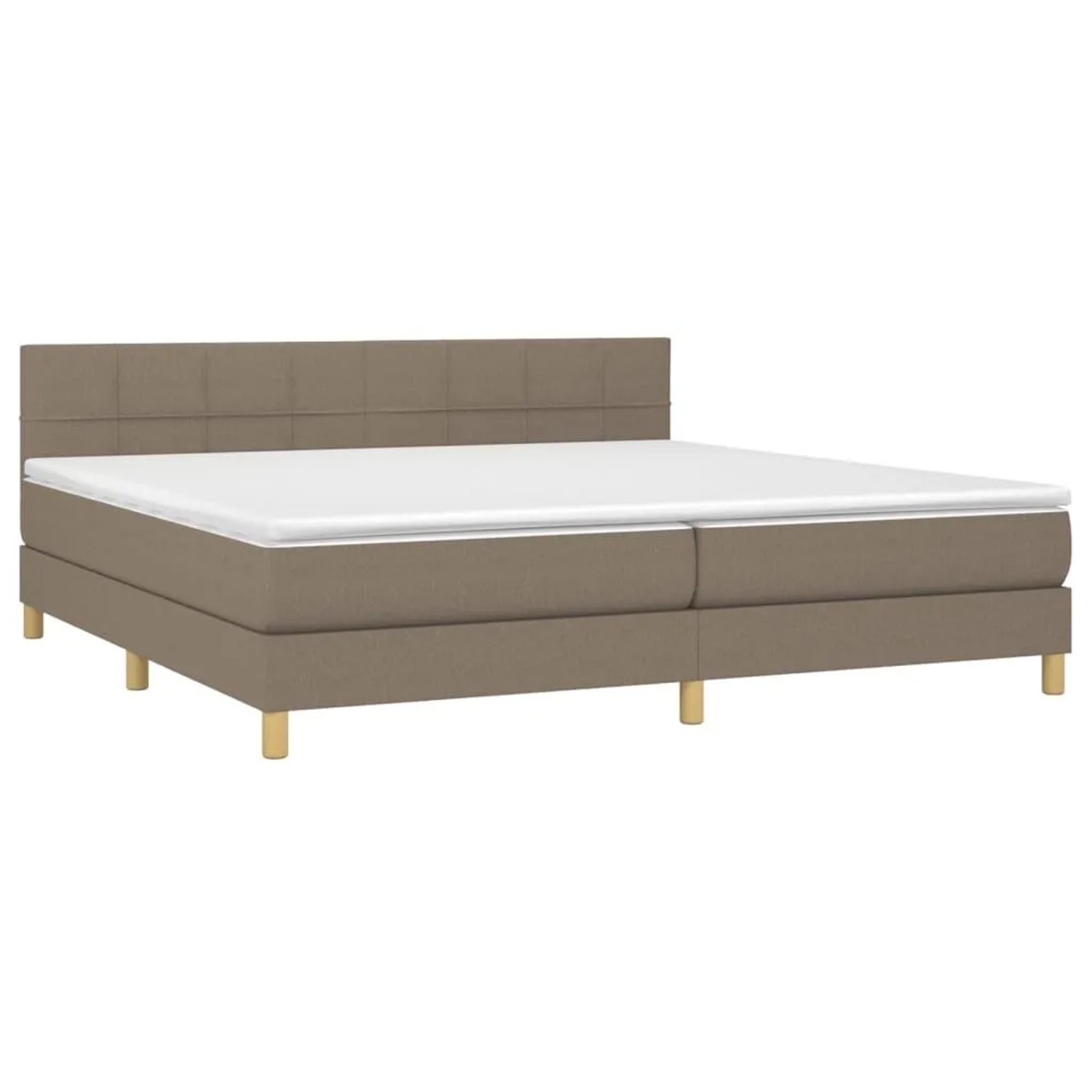 vidaXL Boxspringbett mit Matratze Taupe 200x200 cm Stoff 3140645 günstig online kaufen