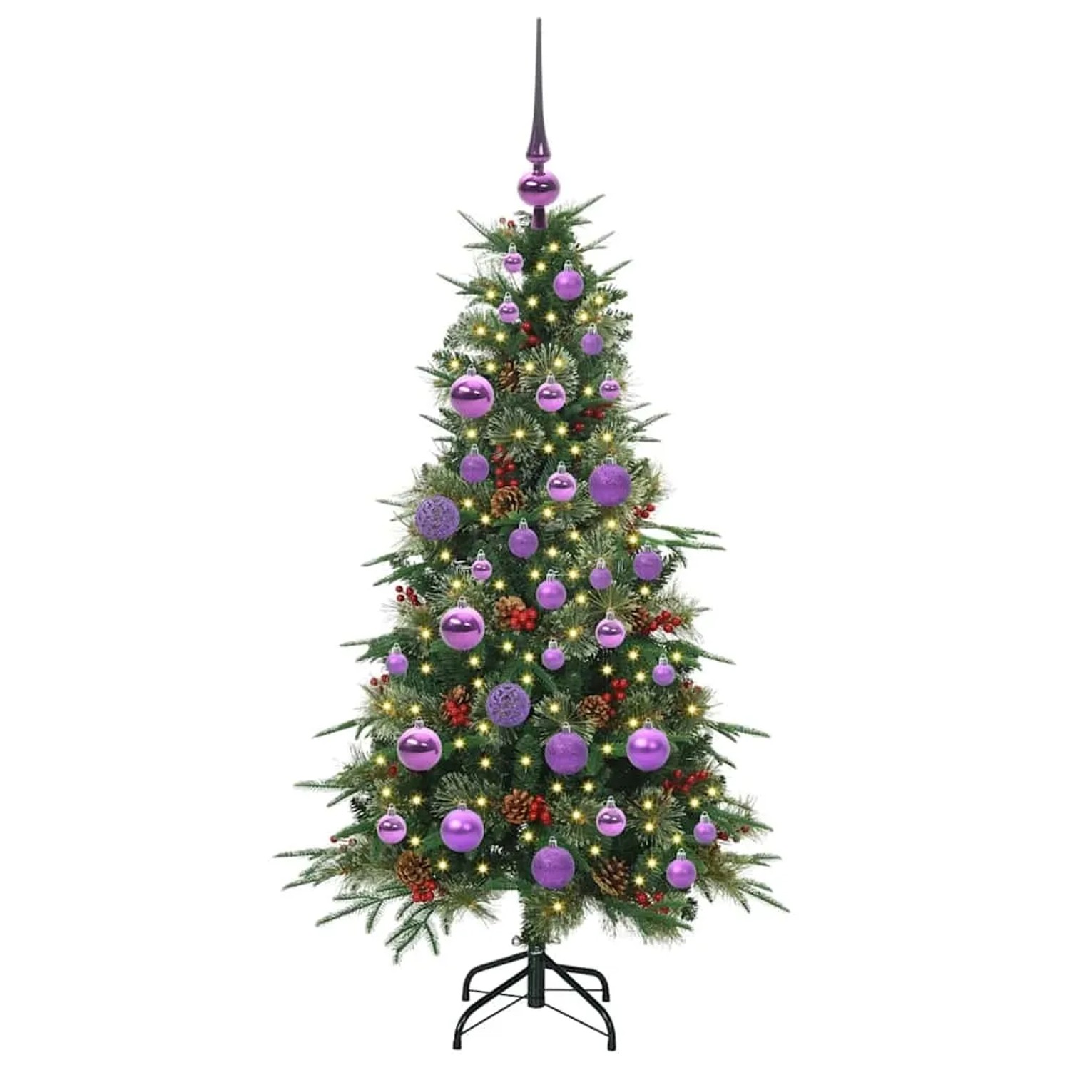 vidaXL Künstlicher Klappbarer Weihnachtsbaum Grün 120 cm PE und PVC 3397399