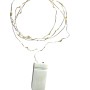 Lex 100er LED Lichterkette mit Kupferkabel, warmweißes Licht, weiße Batteriebox für Innen-Deko.