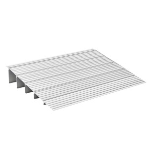Costway Türschwellenrampe aus Aluminium, 13 cm hoch, für Autoanhänger.