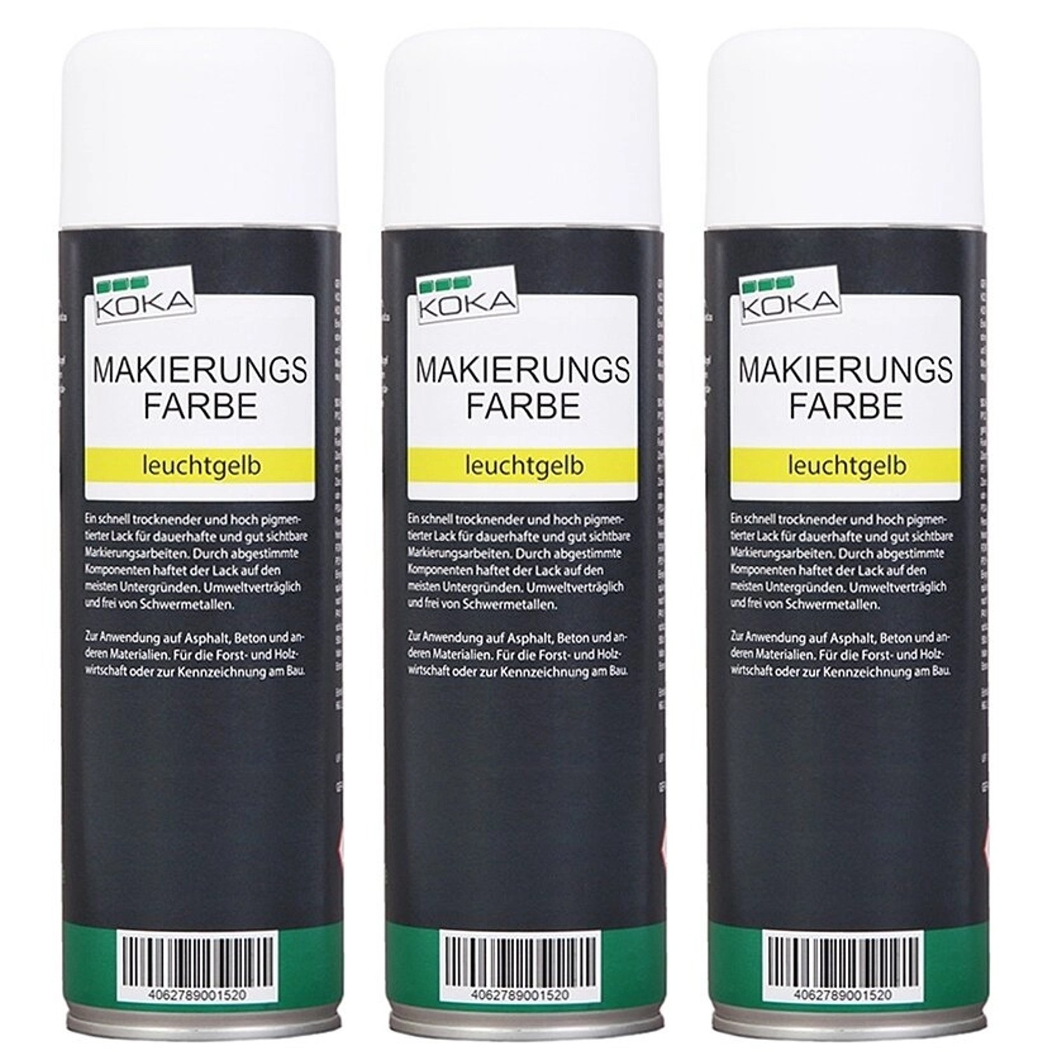 KOKA Markierungsfarbe Leuchtgelb 3 Stück