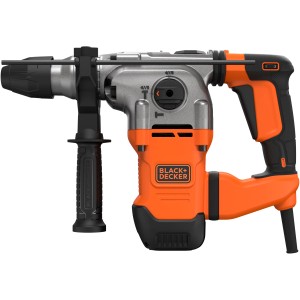 Black+Decker 1250 W Bohrhammer BEHS03K für Bohr- und Schlagbohrarbeiten in Beton, Stein und Naturstein.
