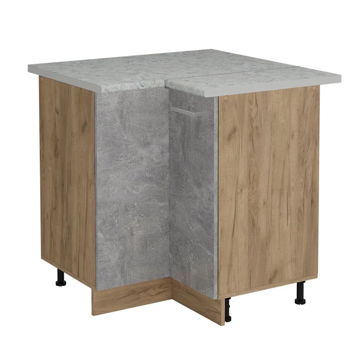 Vicco Eckunterschrank R-Line Beton 76 x 82 AP Marmor Art Nr 53854