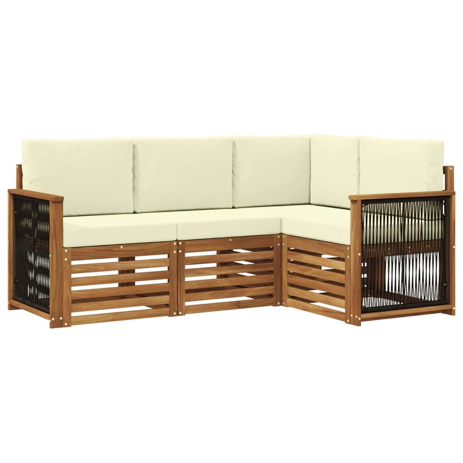 vidaXL Sofagarnituren mit Kissen 4 Stk Massivholz Akazie 3384291