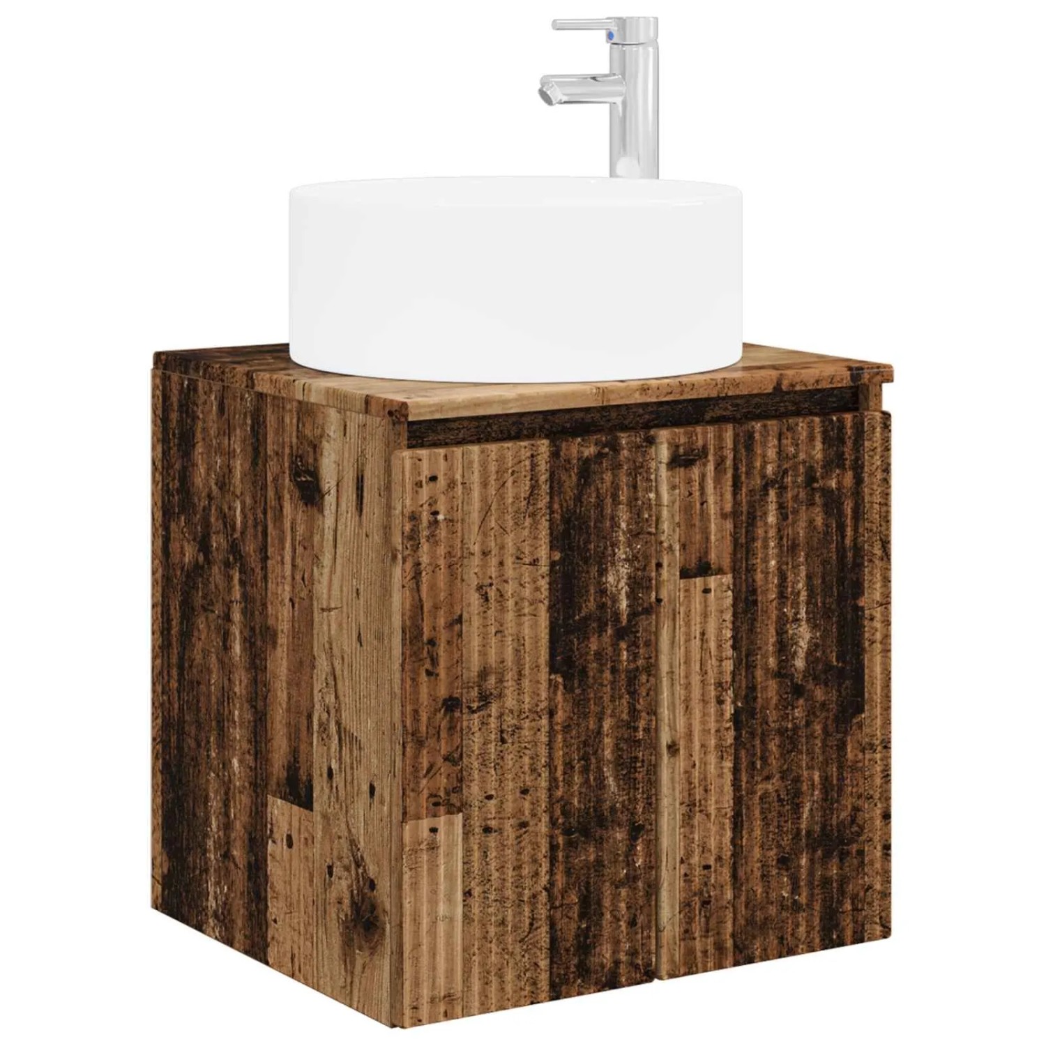 vidaXL Wandmontierte Waschbecken-Vanität Altholz 49,5 x 44,5 x 65,5 cm 890470
