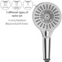 Wenko Duschkopf Ultimate Shower Chrom/Weiß, Ø 13 cm, mit 3 Strahlarten.
