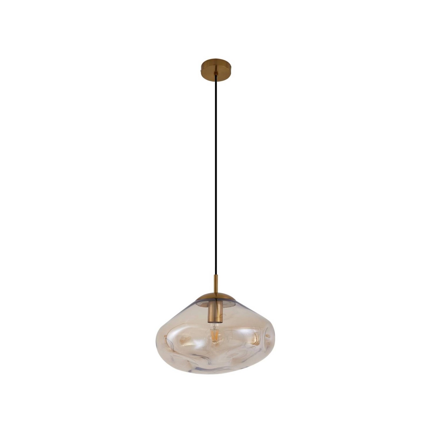 Lindby Pendelleuchte Lelia 10035737 Design Modern in Creme aus Glas 1-flamm günstig online kaufen
