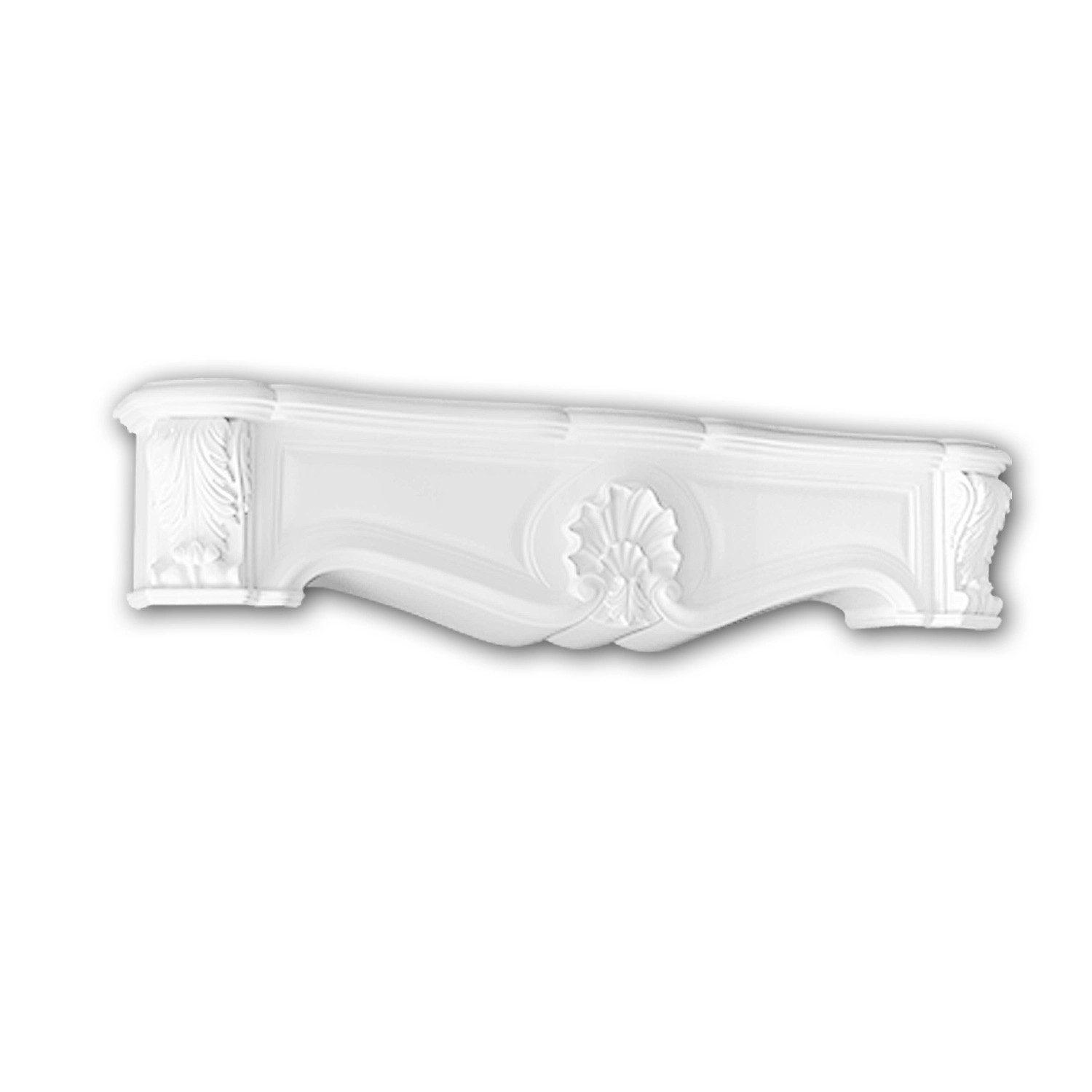 PROFHOME 164001 Zierelement dekoratives Element Stuckdekor aus Polyurethan 130,3 cm x 31,3 cm x 22,1 cm Weiß