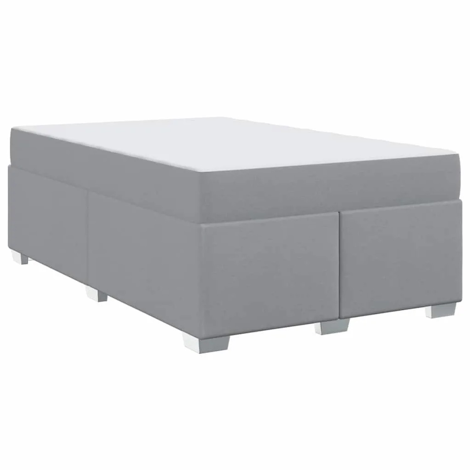vidaXL Bettrahmen mit Matratze Hellgrau 120 x 200 cm Stoff 3399180