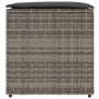vidaXL Kissenbox mit Speicher Grau 50 x 50 x 50 cm Poly-Rattan 365410_5