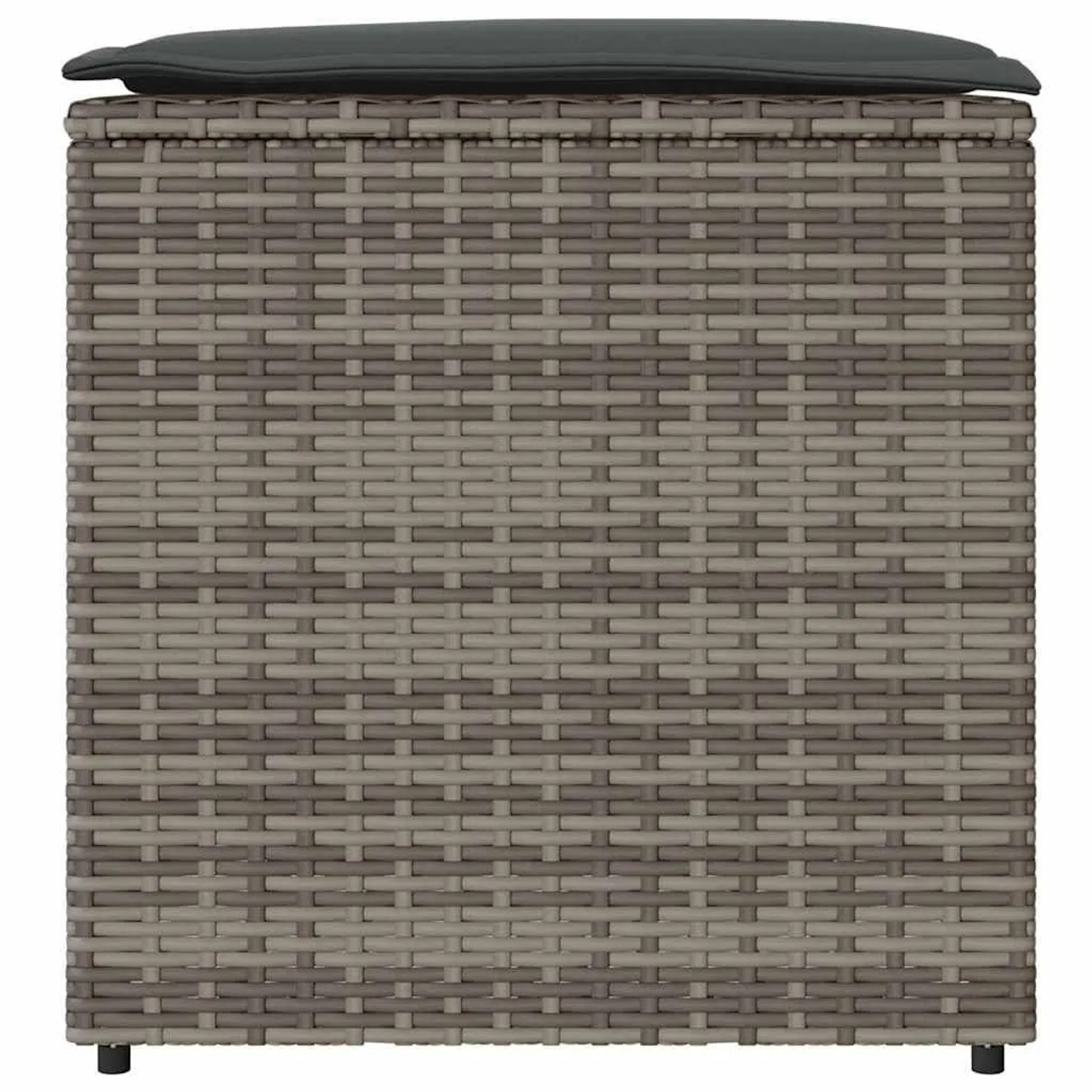 vidaXL Kissenbox mit Speicher Grau 50 x 50 x 50 cm Poly-Rattan 365410_5