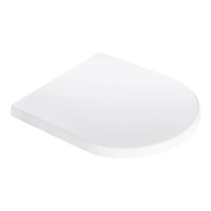 Schöner Wohnen WC-Sitz Antus Wrap, D-Form, Weiß, mit Absenkautomatik und umschließendem Deckel.